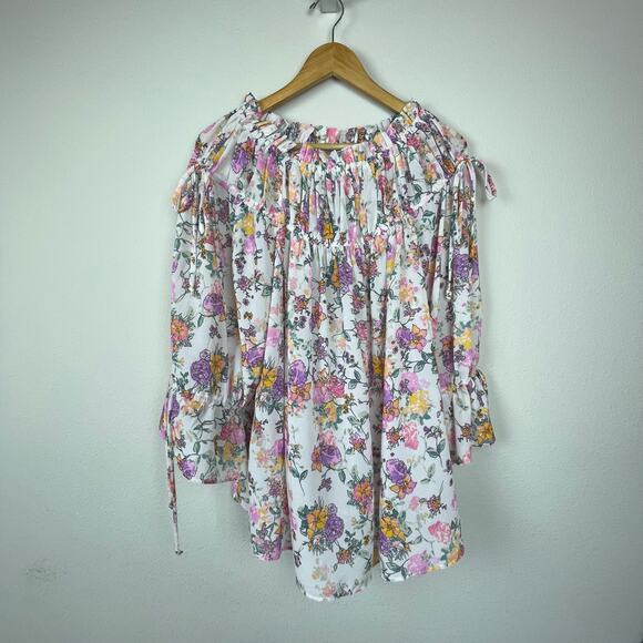 Tularosa Women's Boho Peasant Top with Bell Sleeves – Size M - Picture 5 of 10